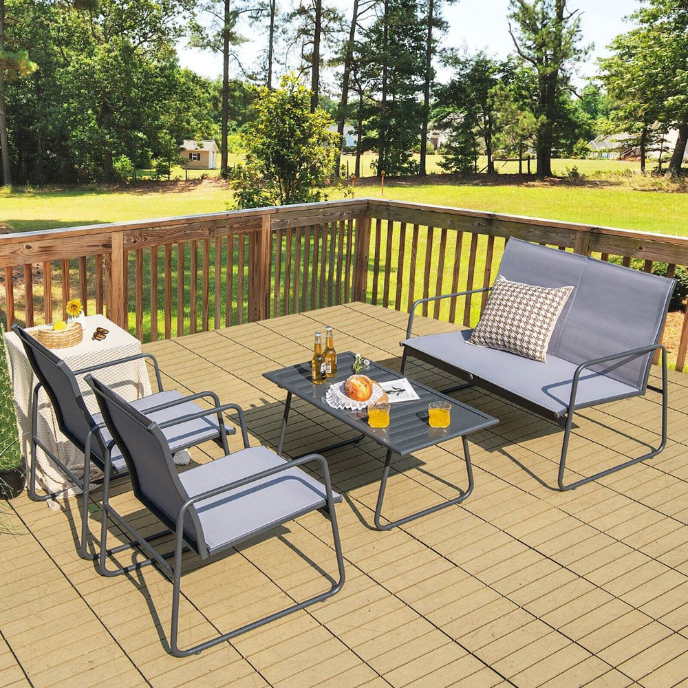 Costway 4 Seater Garden Bistro Set Image 5