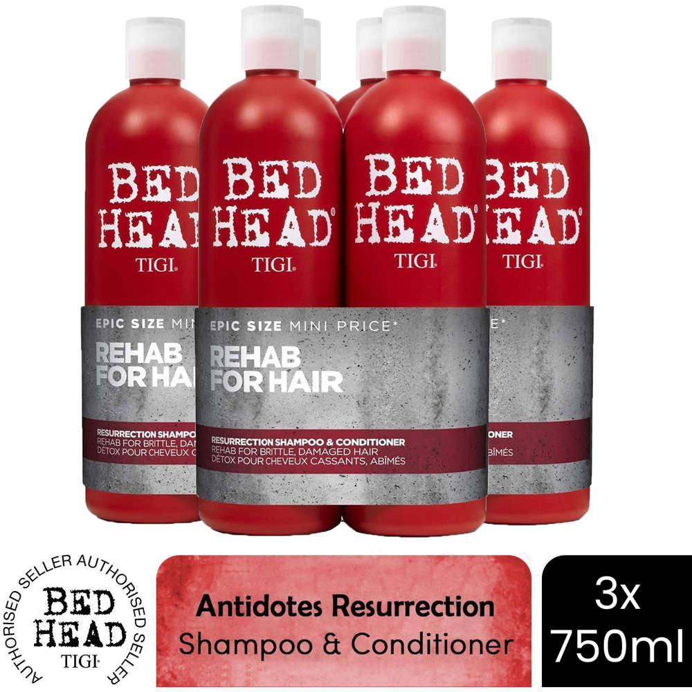 TIGI Bed Head Urban Antidotes Resurrection Shampoo and Conditioner Set 750ml 3 Pack Image 7