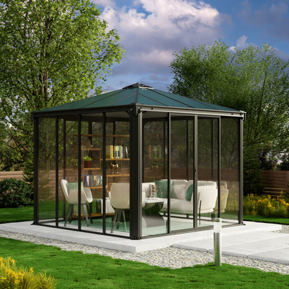 Palram Canopia Ledro 3000 Grey Square Gazebo Image 3