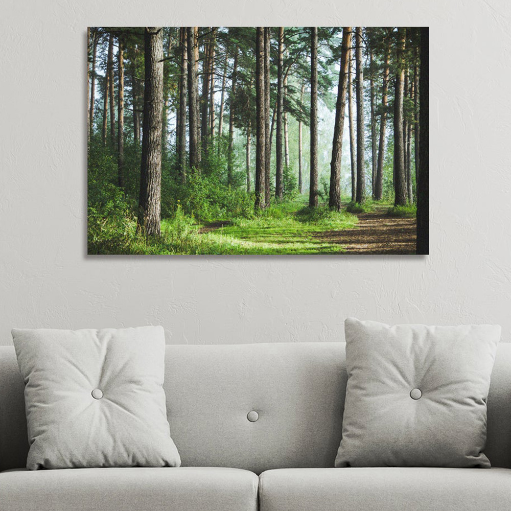 Benjamin Tate Design Beautiful Summer Forest with Different Trees Canvas 127 x 101cm Image 3