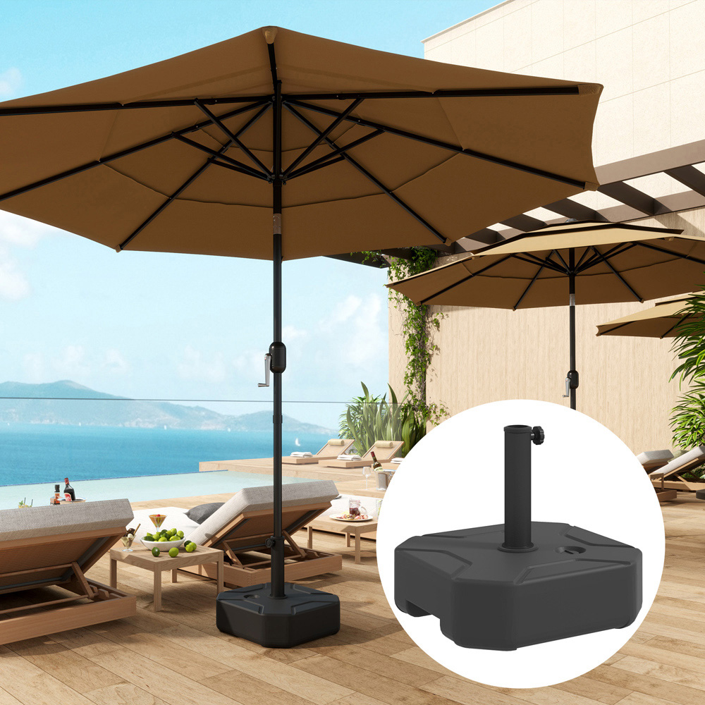 Outsunny Black Square Fillable Parasol Base Image 2