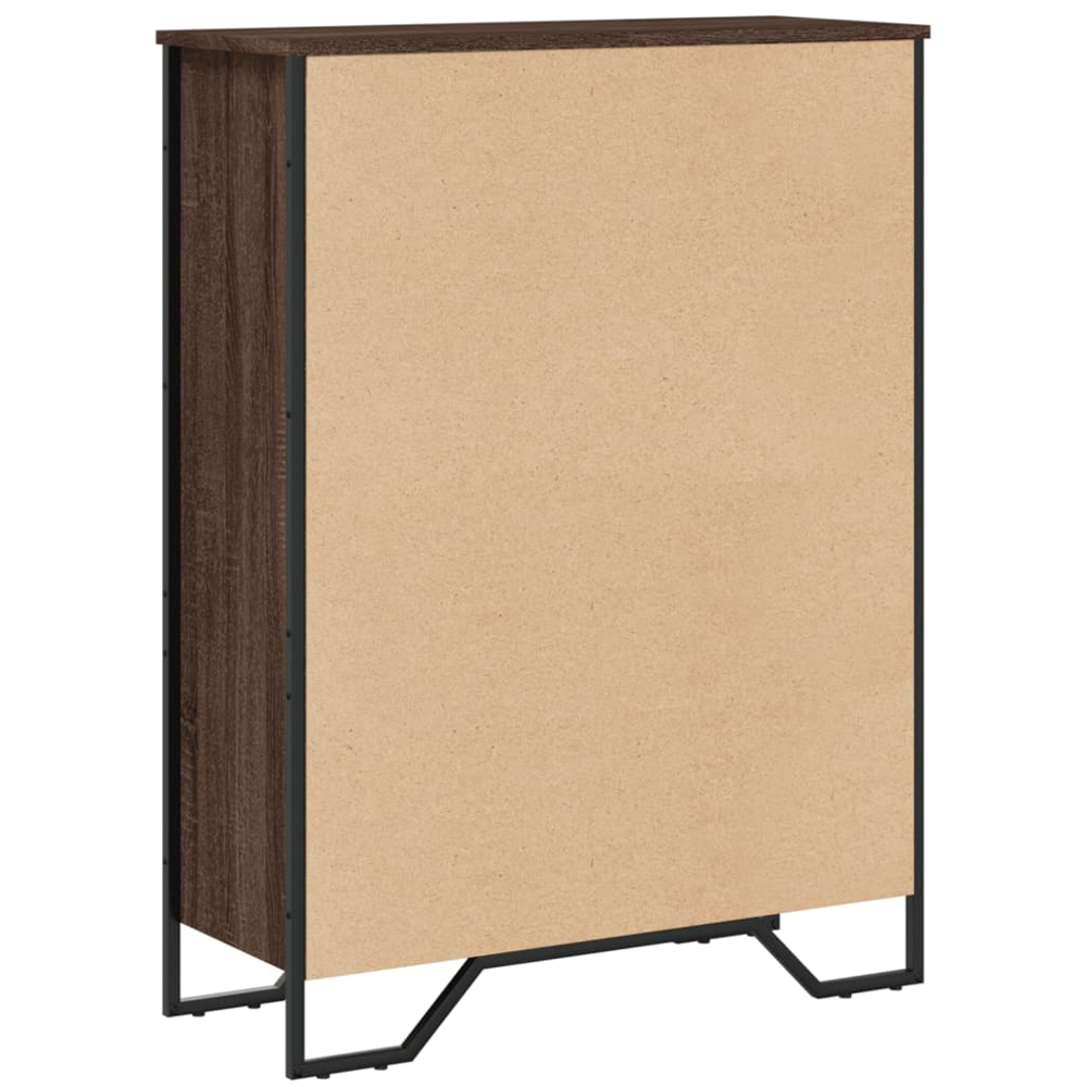 vidaXL 3 Shelf Brown Oak Bookcase Image 5