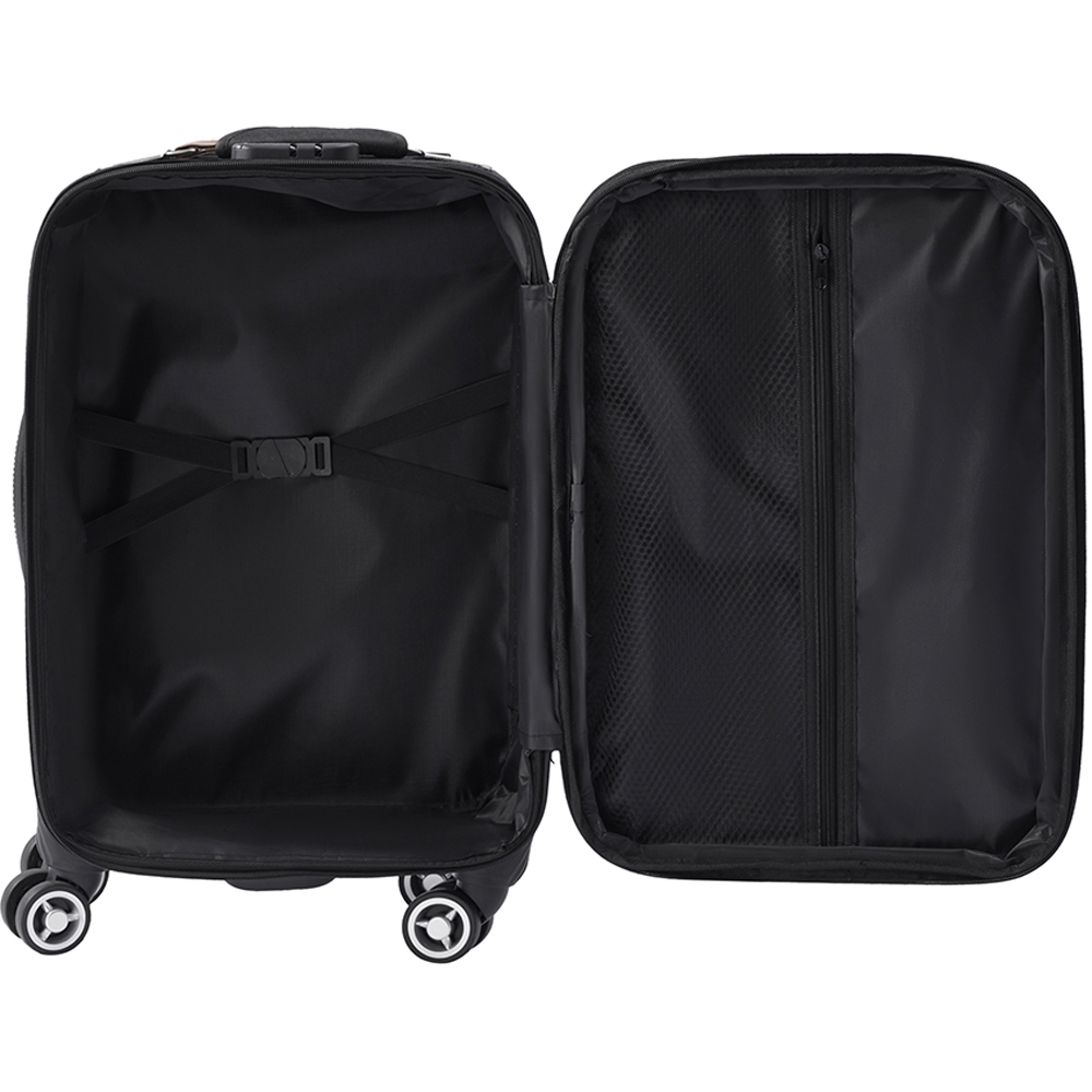 H&O Direct 20inch Black Softshell Luggage with Combination Lock Image 3
