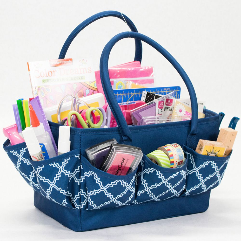 Everything Mary EVM12452-1 Blue and White Desktop Craft Organiser 33 x 23.5 x 17.8cm Image 2