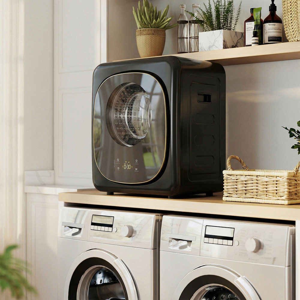 HOMCOM Black Compact Small Tumble Dryer Machine 4kg 800W Image 3