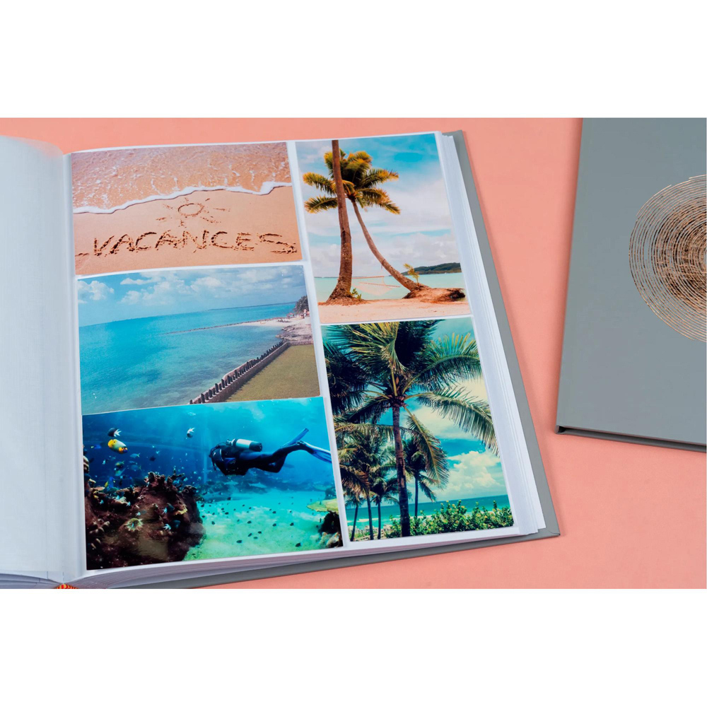 Exacompta Ellipse Grey Rose Gold Infinity Design Photo Book Album 60 Pages 300 Photos Image 2