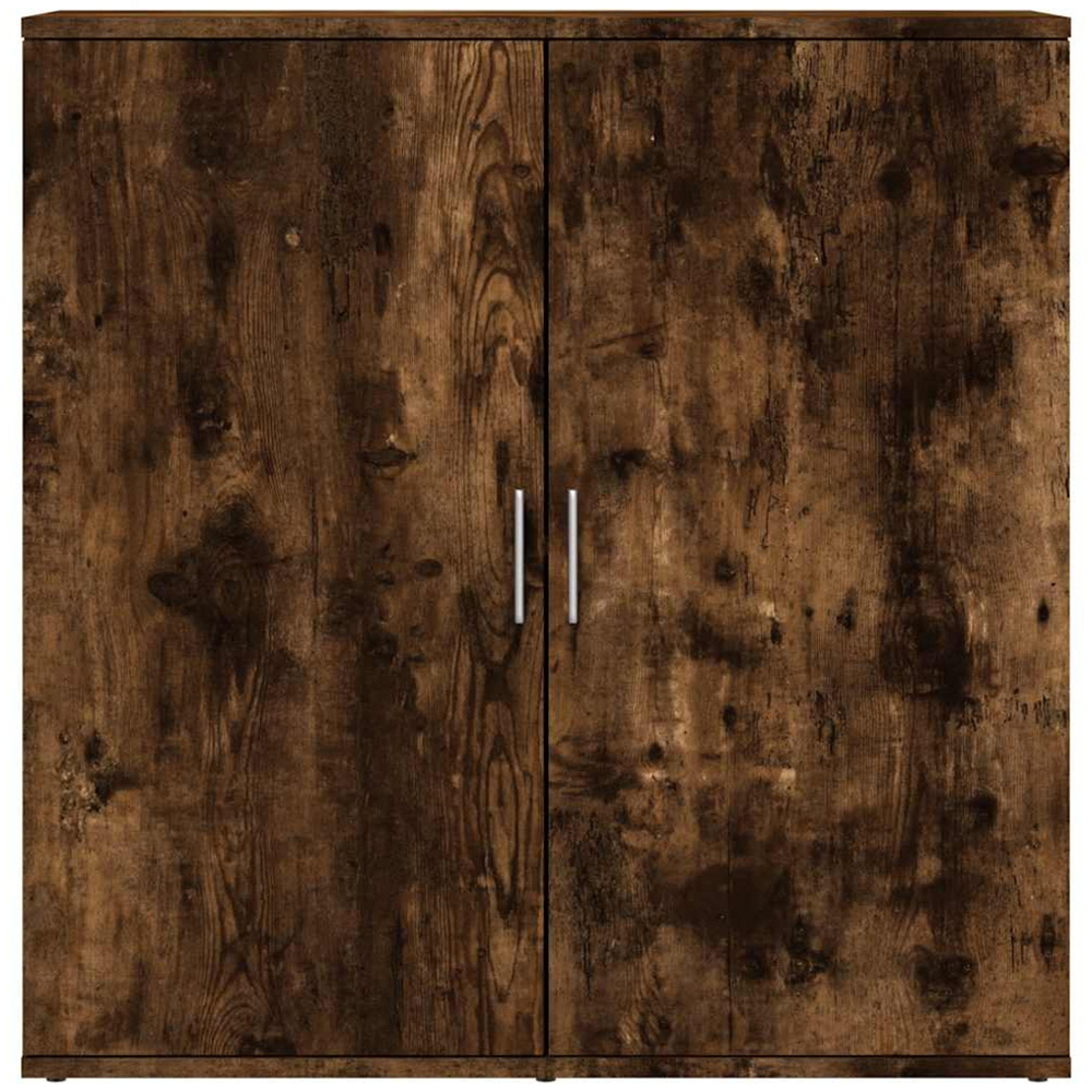 vidaXL 2 Door Smoked Oak Sideboard Image 4