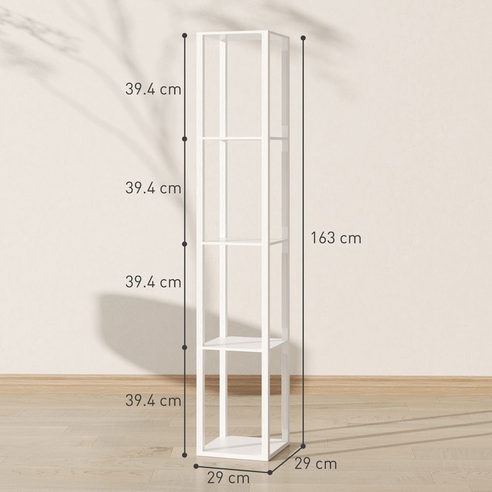 Portland 4 Shelf White LED Floor Lamp with Foot Switch Image 9