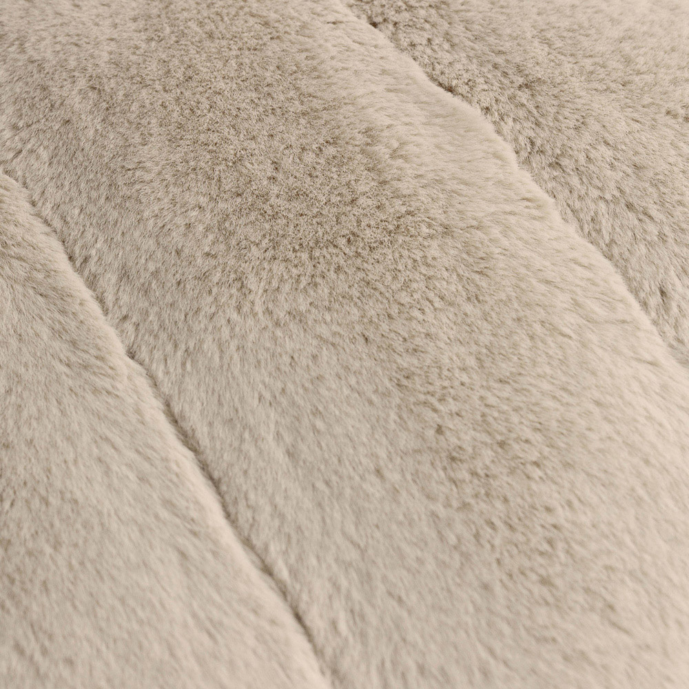 Paoletti Empress Oatmeal Faux Fur Cushion 55 x 55cm Image 4