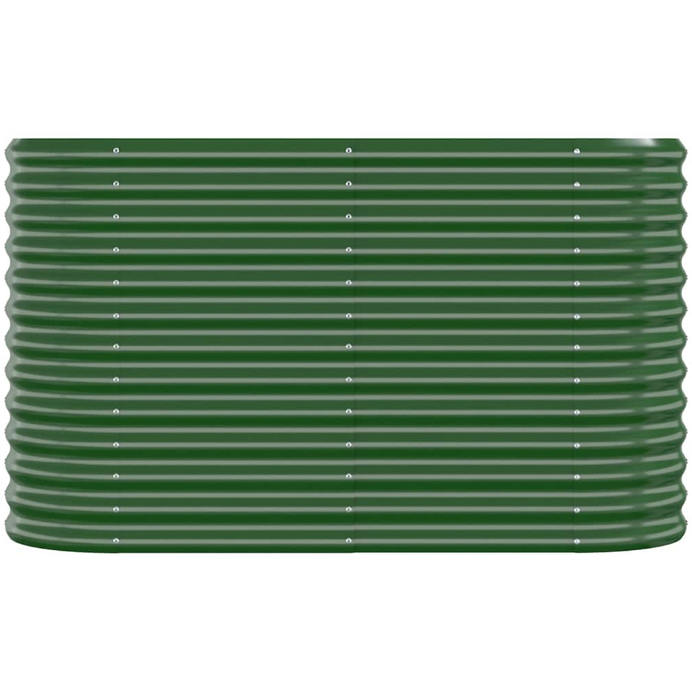 vidaXL Green Galvanised Steel Raised Garden Bed 68 x 40 x 114cm Image 2