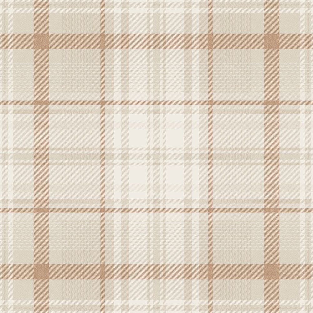 Holden Decor Kirkham Check Orange Wallpaper Image 1
