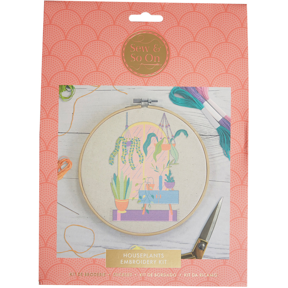 Sew & So On Houseplants Embroidery Hoop Decoration Craft Kit Image 4