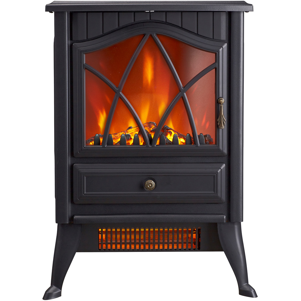 Neo Black Electric Flame Effect Fire Heater 1800W Image 3