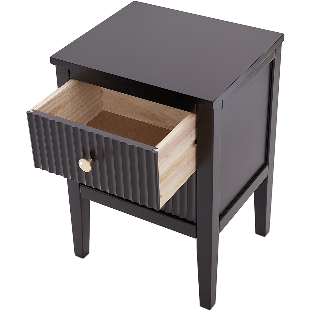 Bellaria 2 Drawer Black Bedside Table Image 5