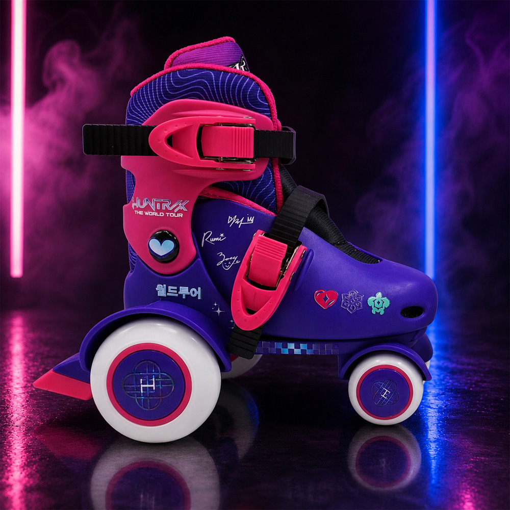 K-Pop Demon Hunters Takedown Kids Adjustable Big Wheel Skates Image 7
