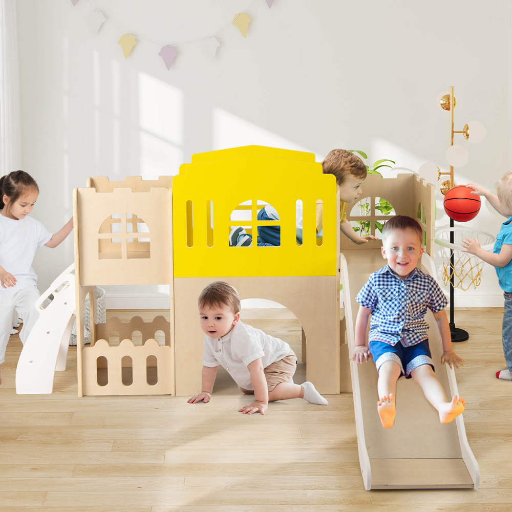 Costway 7-in-1 Toddler Multicolour Slide Set Image 2