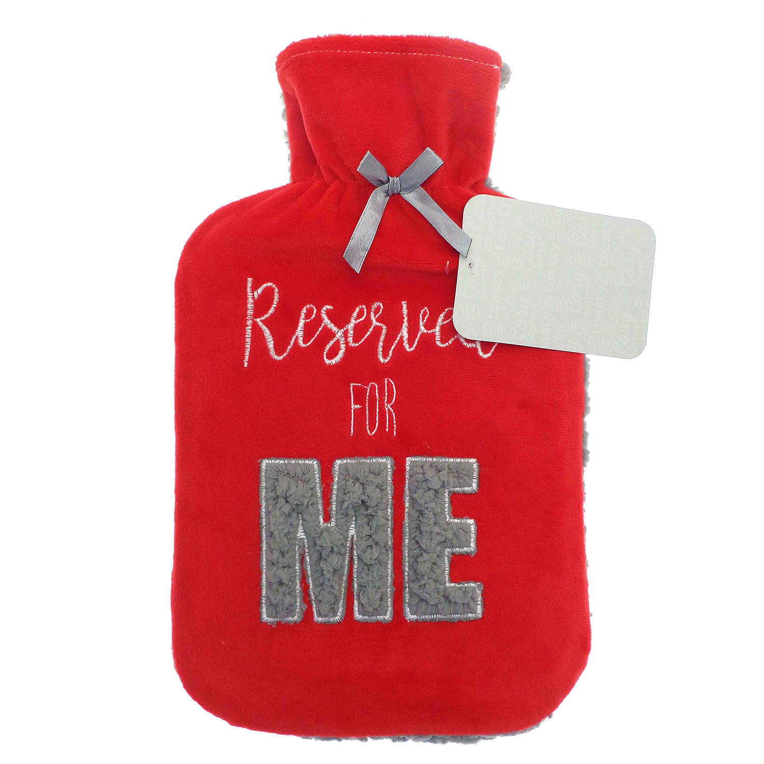 Single Applique Sherpa Hot Water Bottle in Assorted styles Image 3