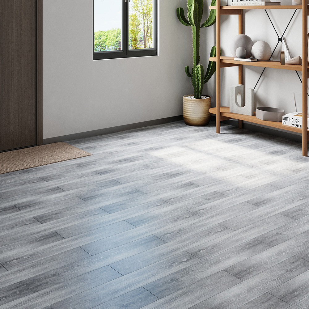 Living and Home Smoky Grey Wood Grain Rectangle PVC Flooring 20 Pack Image 7