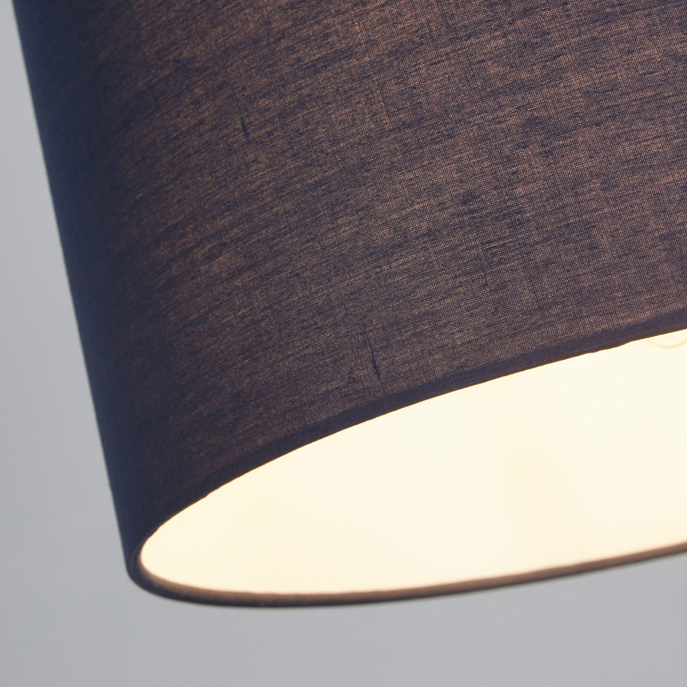 Lighting Collection Yates Navy Drum Lamp Shade 30cm Image 4