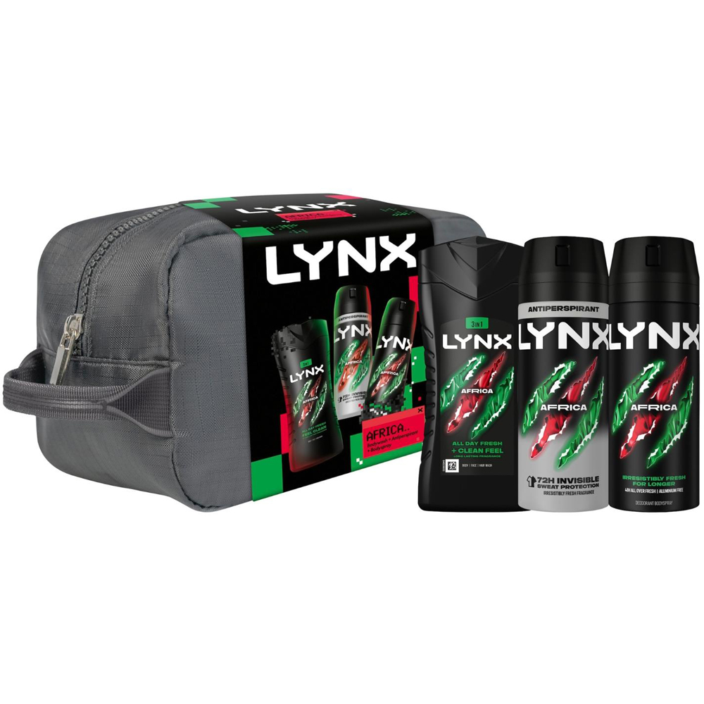 Lynx Africa Washbag Gift Set 3 Piece 4 Pack Image 6