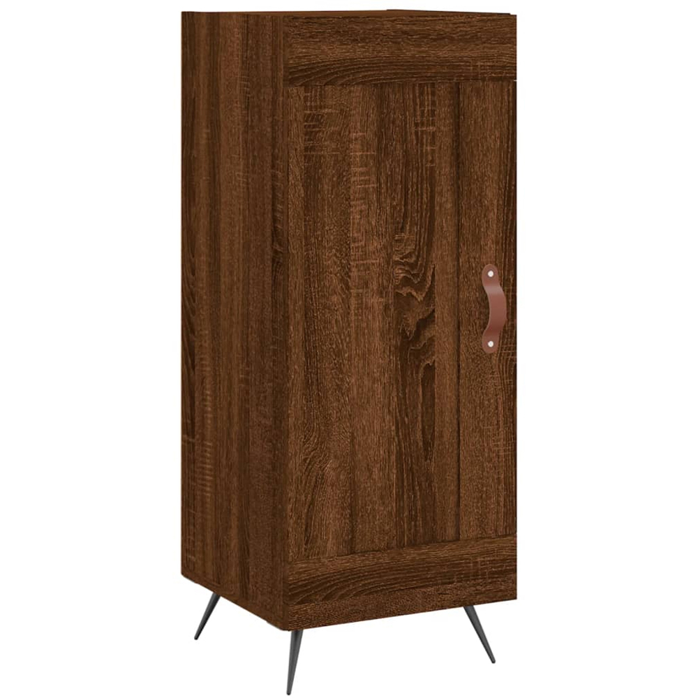 vidaXL Single Door Brown Oak Sideboard Image 2