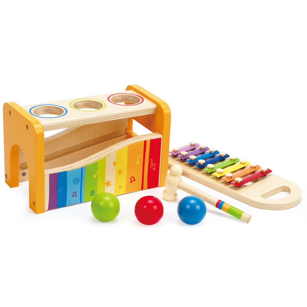 Hape Kids Pound and Tap Play Bench Set Image 1
