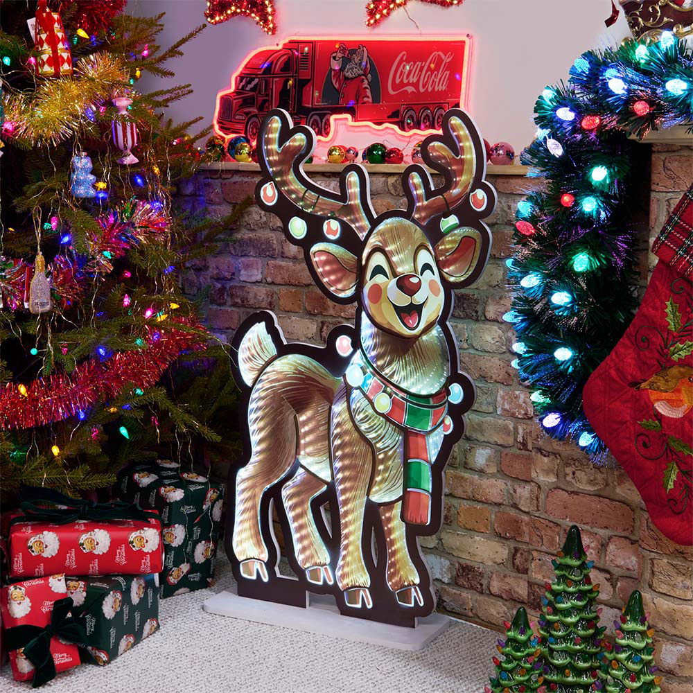 LED Retro Reindeer Infinity Light Image 9