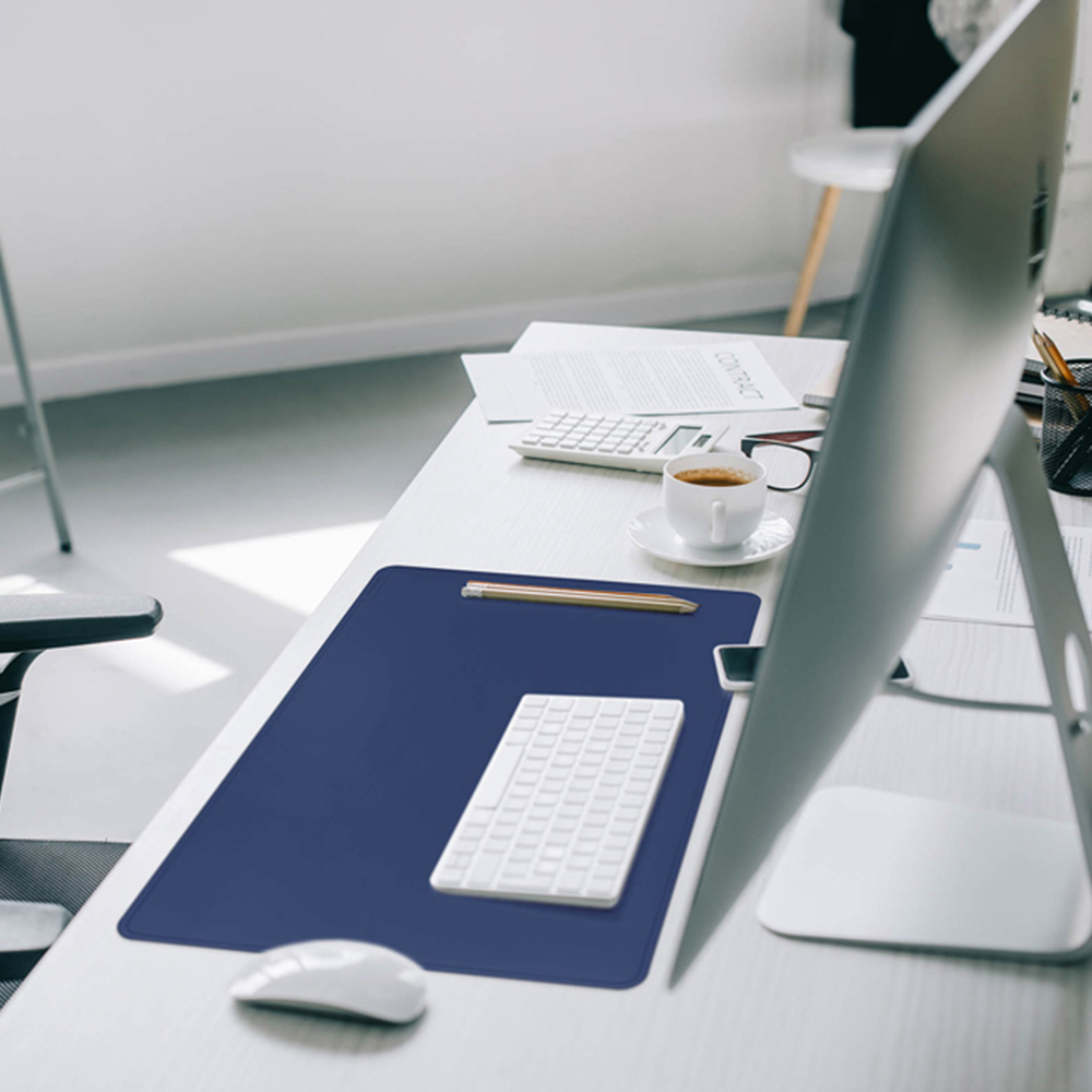 Durable Blue Smooth Non-Slip Desk Mat 53 x 40cm Image 3