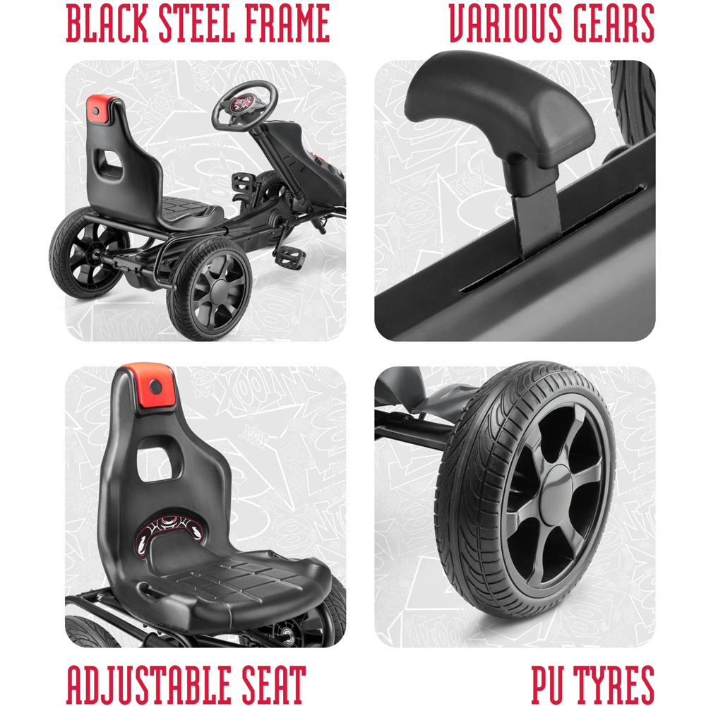 Xootz Venom Pedal Go Kart Red and Black Image 6