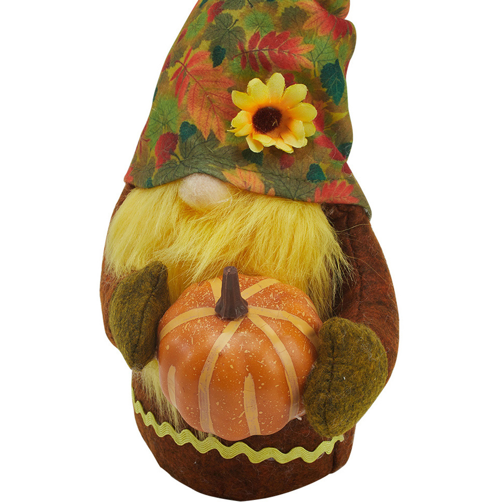 Living and Home Multicolour Handmade Autumn Harvest Gnome Ornament 34cm Image 7