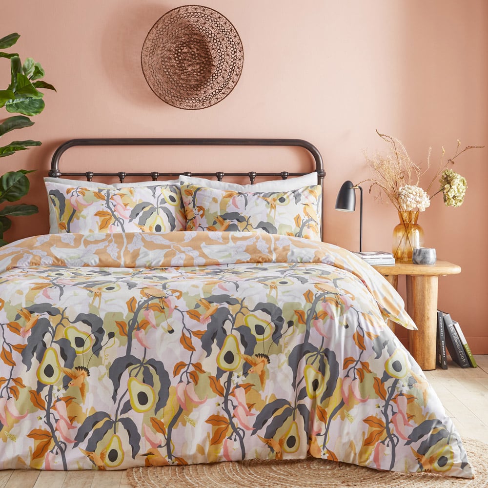 furn. Huerta Double Multicolour Tropical Duvet Cover Set Image 1