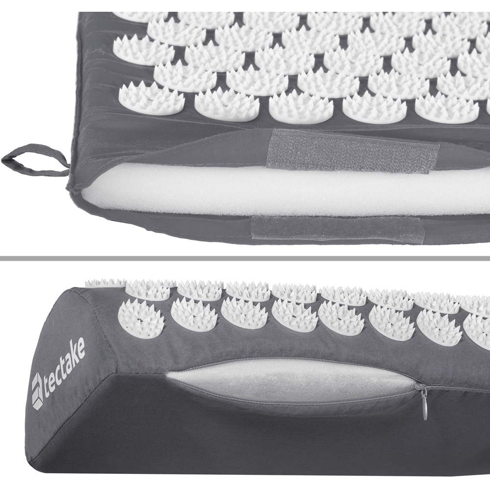 tectake Grey Acupressure Mat Set with Bag Image 5