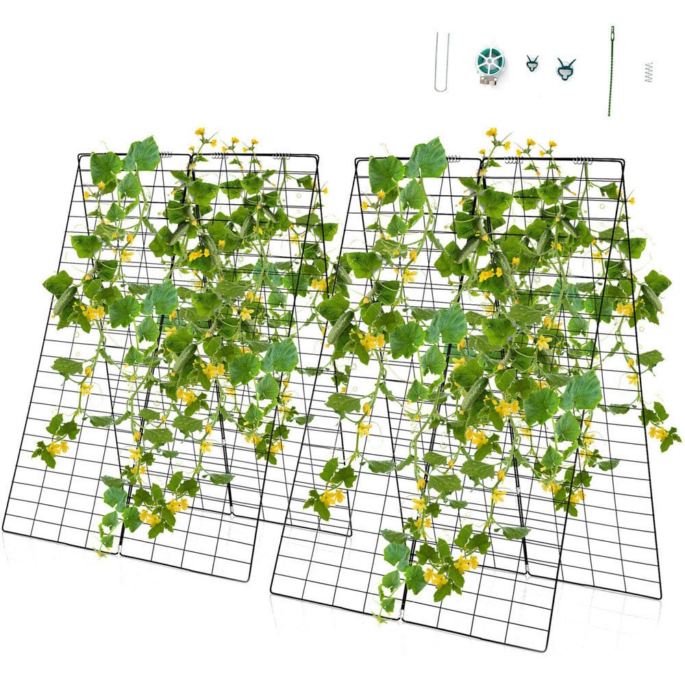 Costway Green Garden Cucumber Trellis 2 Pack Image 4