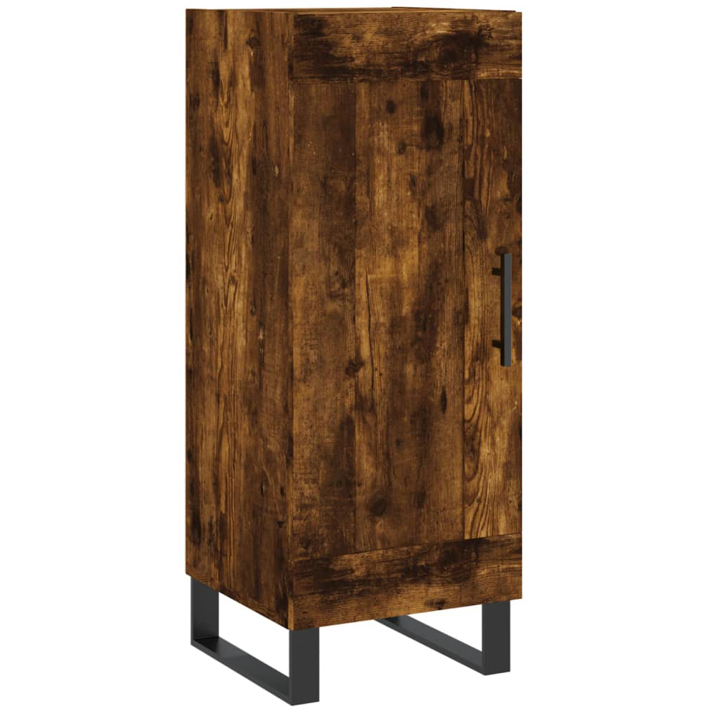 vidaXL Single Door Smoked Oak Sideboard Image 2