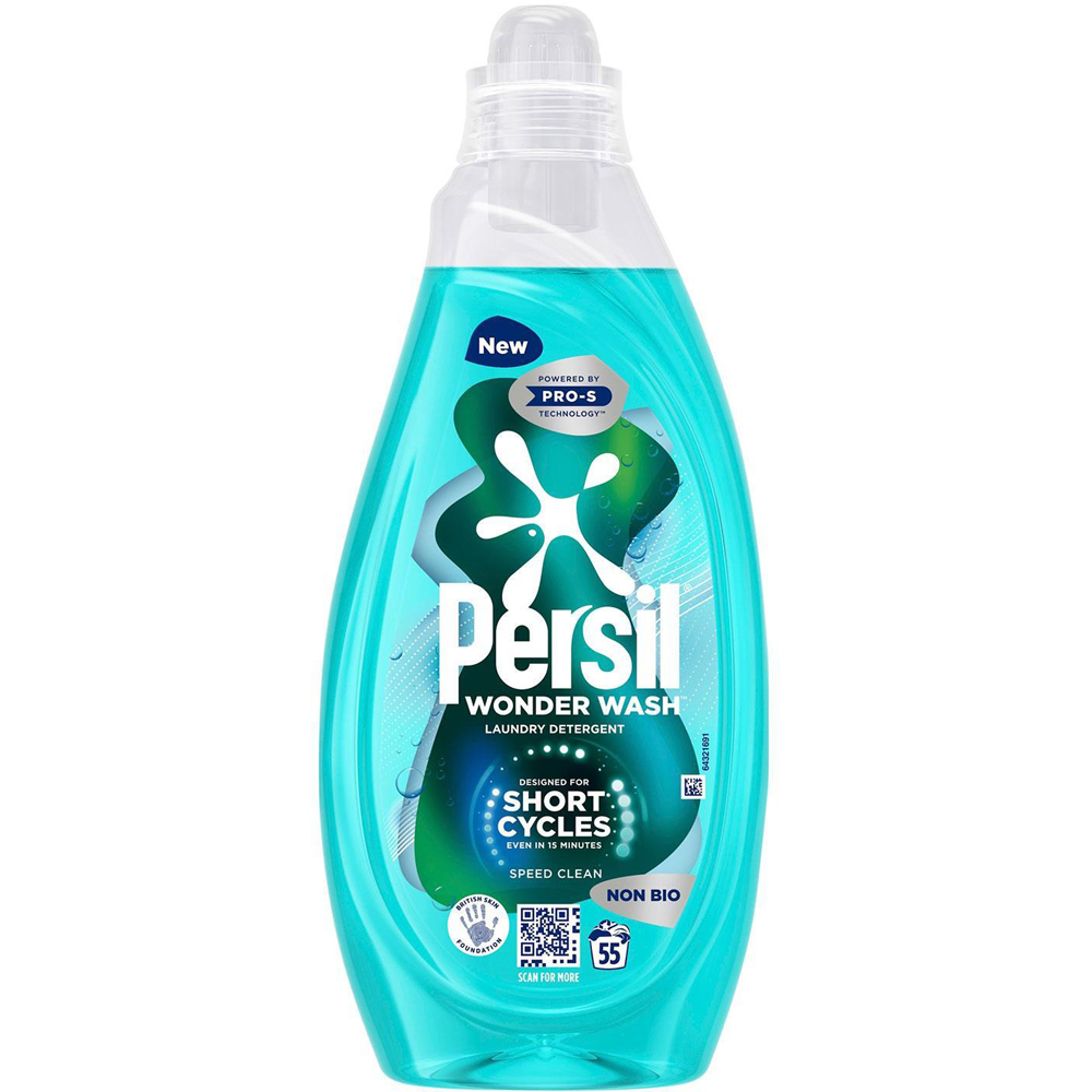 Persil Non Bio Speed Clean Wonder Wash Liquid Laundry Detergent 55 Washes 1.485L 5 Pack Image 2