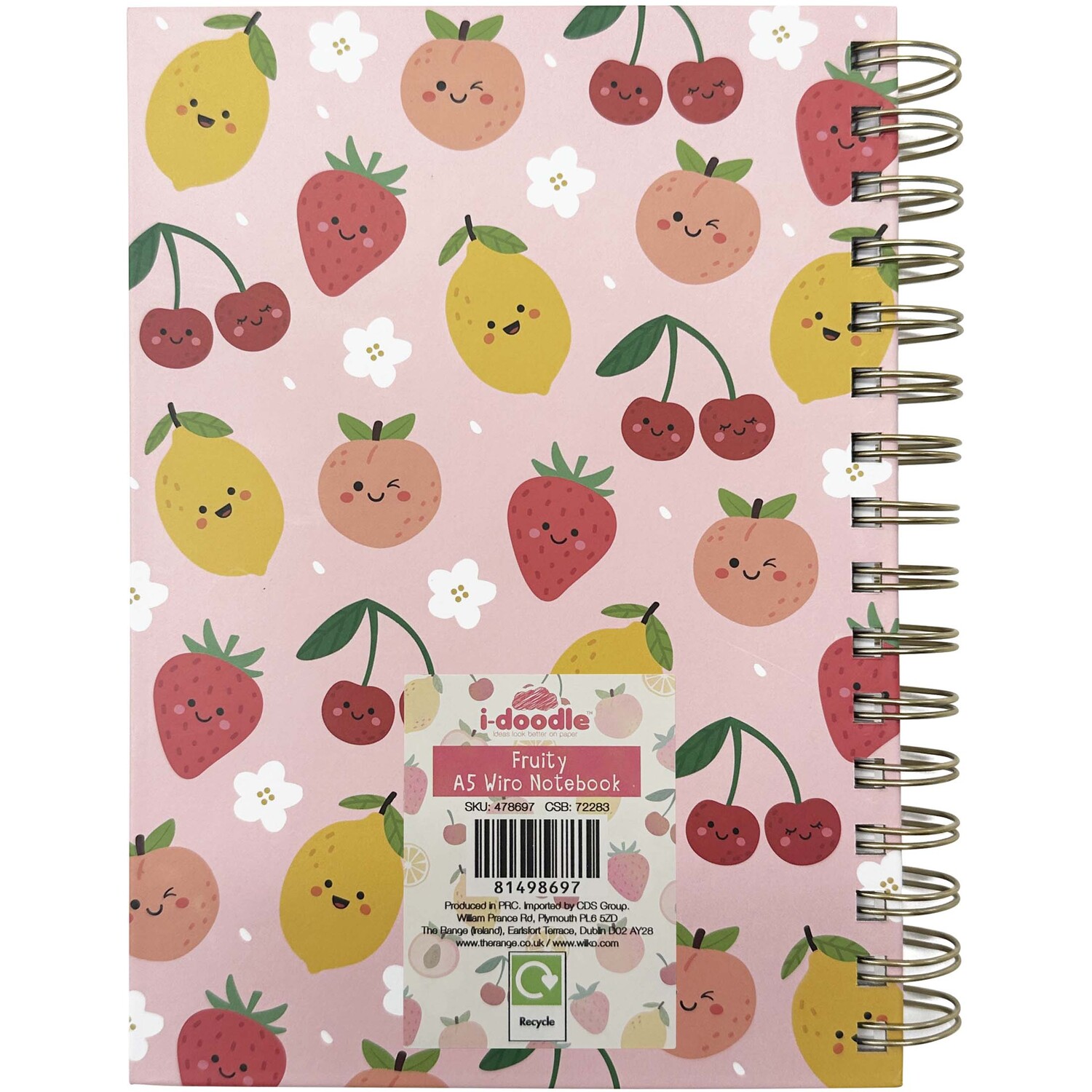 Fruity Design Wiro Notebook A5 Pink Image 3