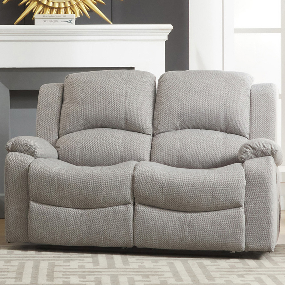 Marldon 2 Seater Light Grey Electric Recliner Sofa Image 1