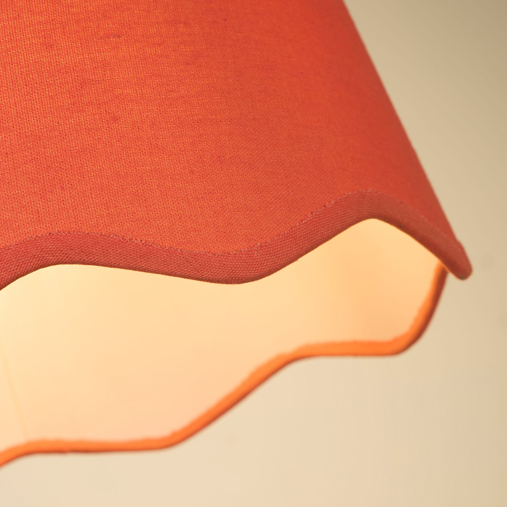 Lighting Collection Laramie Coral Scallop Edge Ceiling Lamp Shade 31cm Image 4