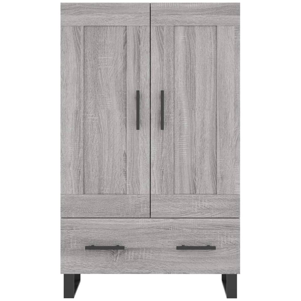 vidaXL 2 Door Single Drawer Grey Sonoma Highboard Image 5