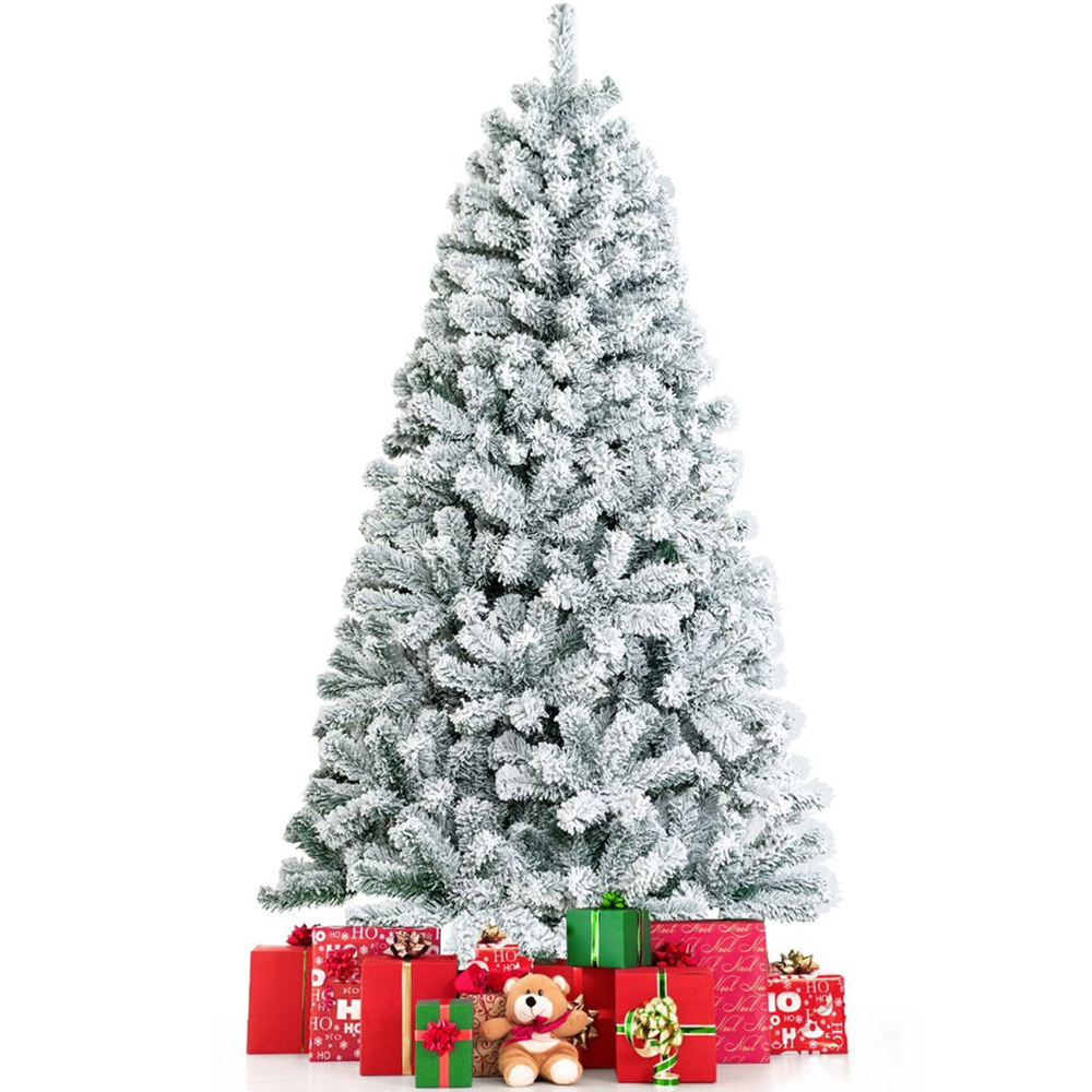 Costway Snow Flocked Artificial Christmas Tree 6ft Image 3
