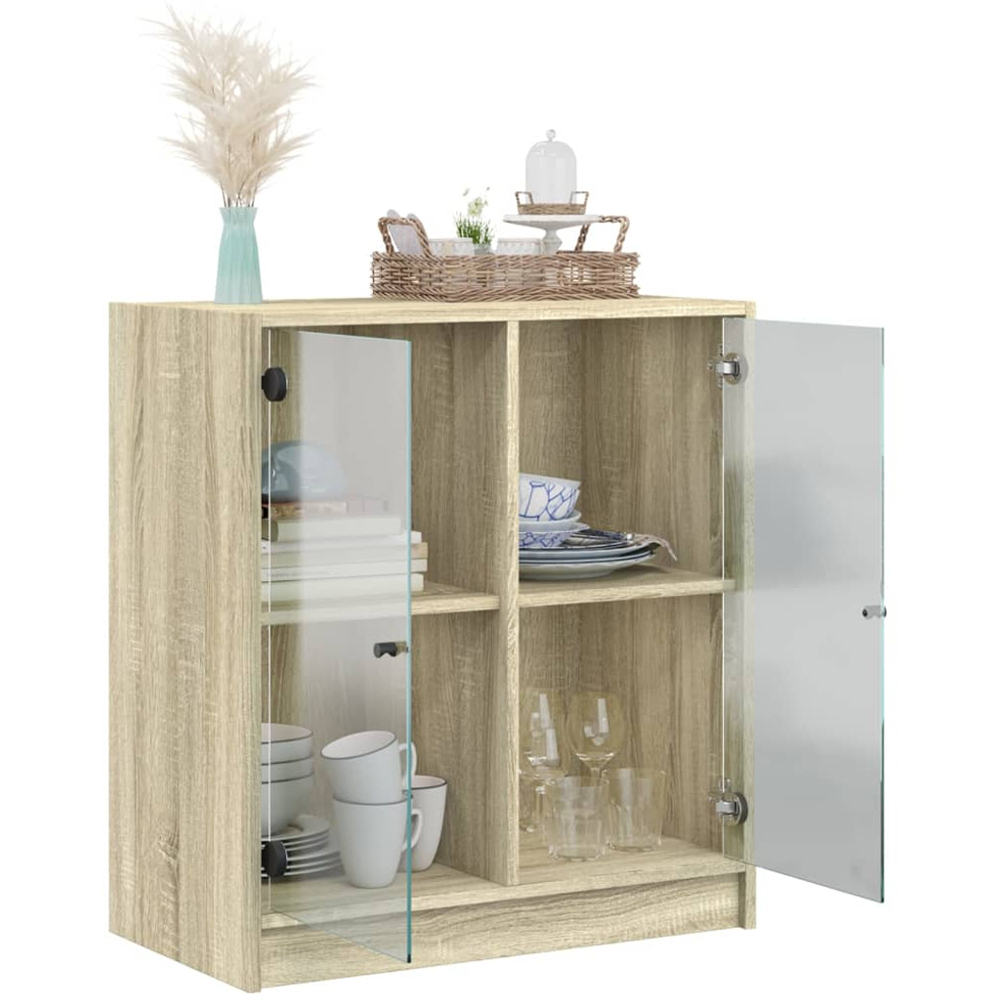 vidaXL 2 Door Oak Side Cabinet Image 4