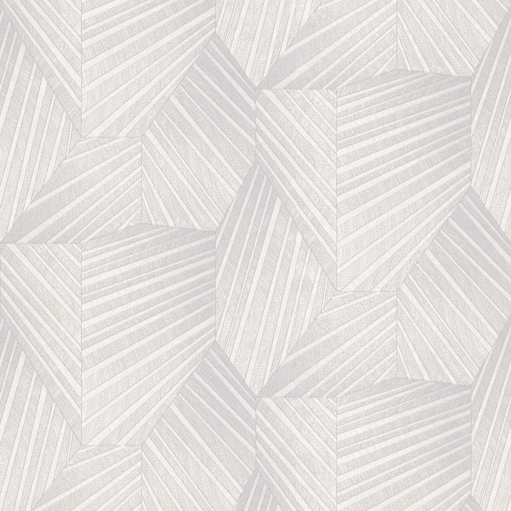 Galerie Elle Decoration Geometric Grey and Cream Wallpaper Image 1