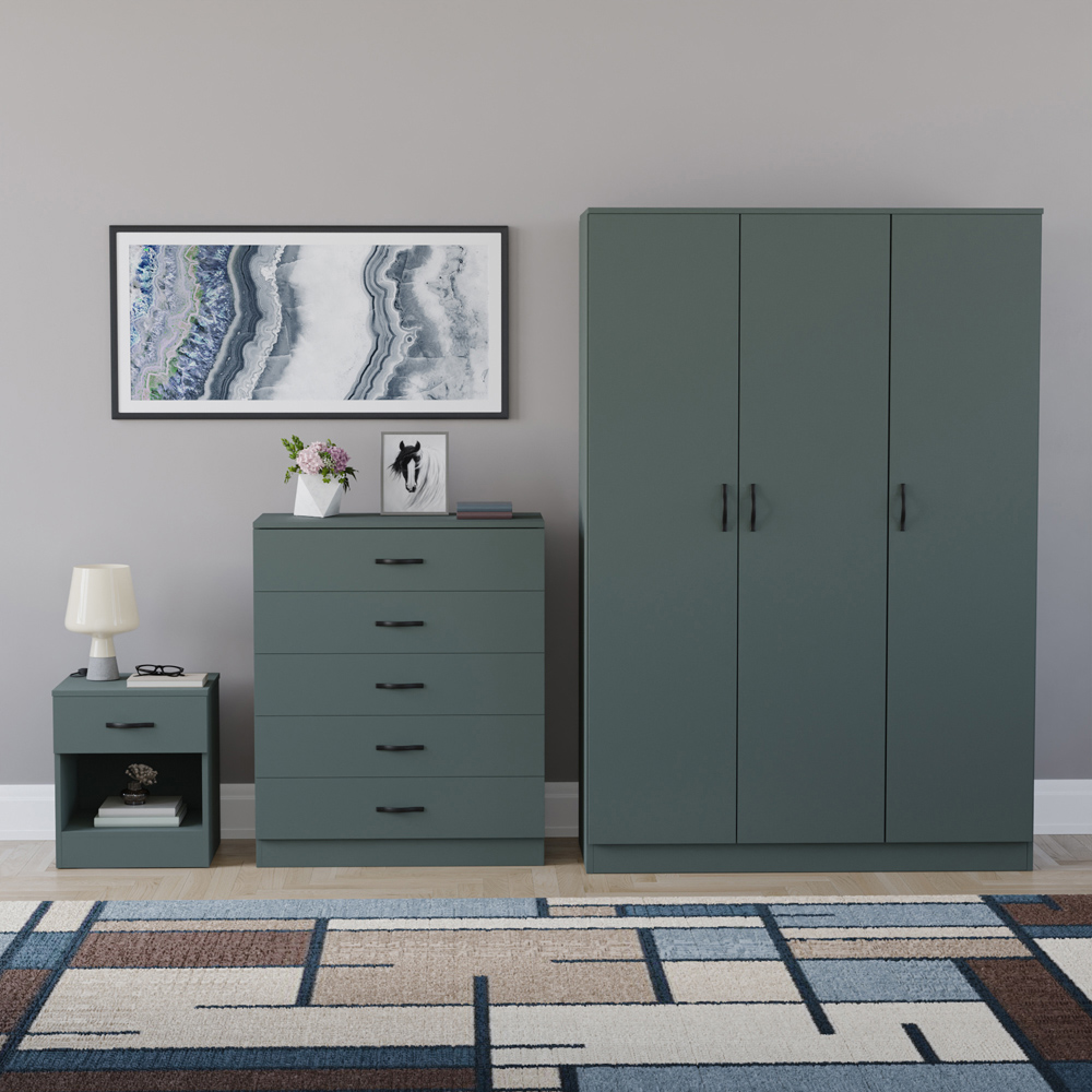 VIDA DESIGNS Riano Green 3 Piece Bedroom Furniture Set Image 2