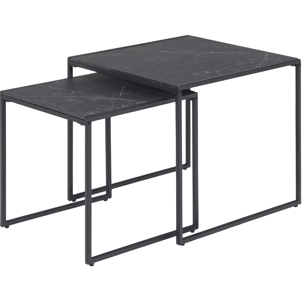 Florence Infinity Black Matt Nest of Tables Set of 2 Image 2