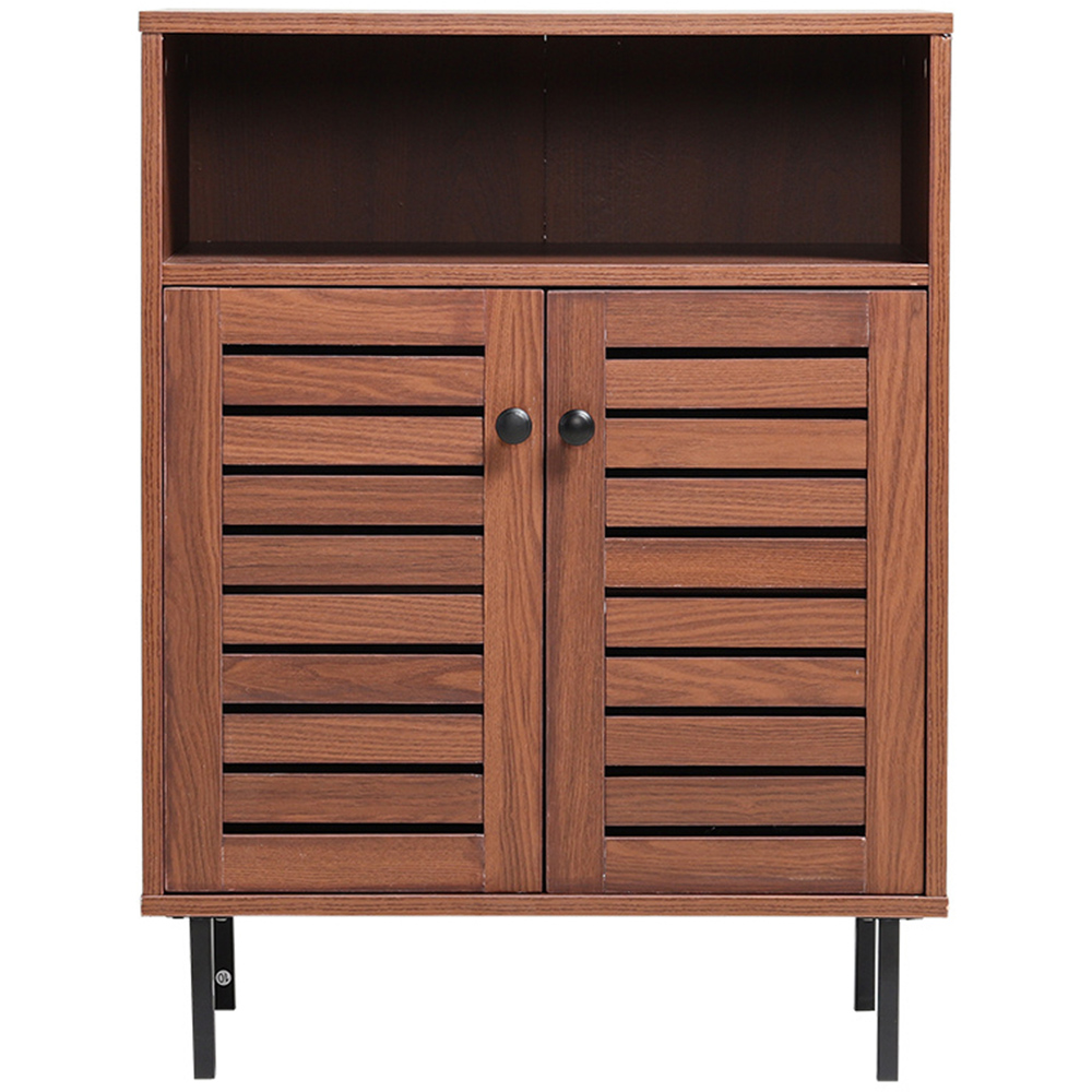 H&O Direct 2 Door Single Shelf Mid Century Wooden Sideboard Image 2