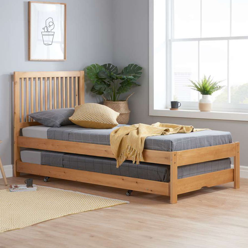 Buxton Honey Pine Guest Bed with Trundle Image 1