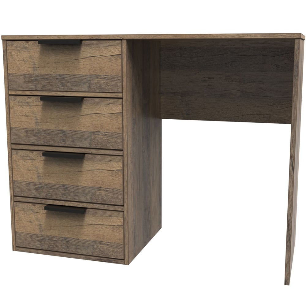 Crowndale Hong Kong 4 Drawer Vintage Oak Dressing Table Image 2