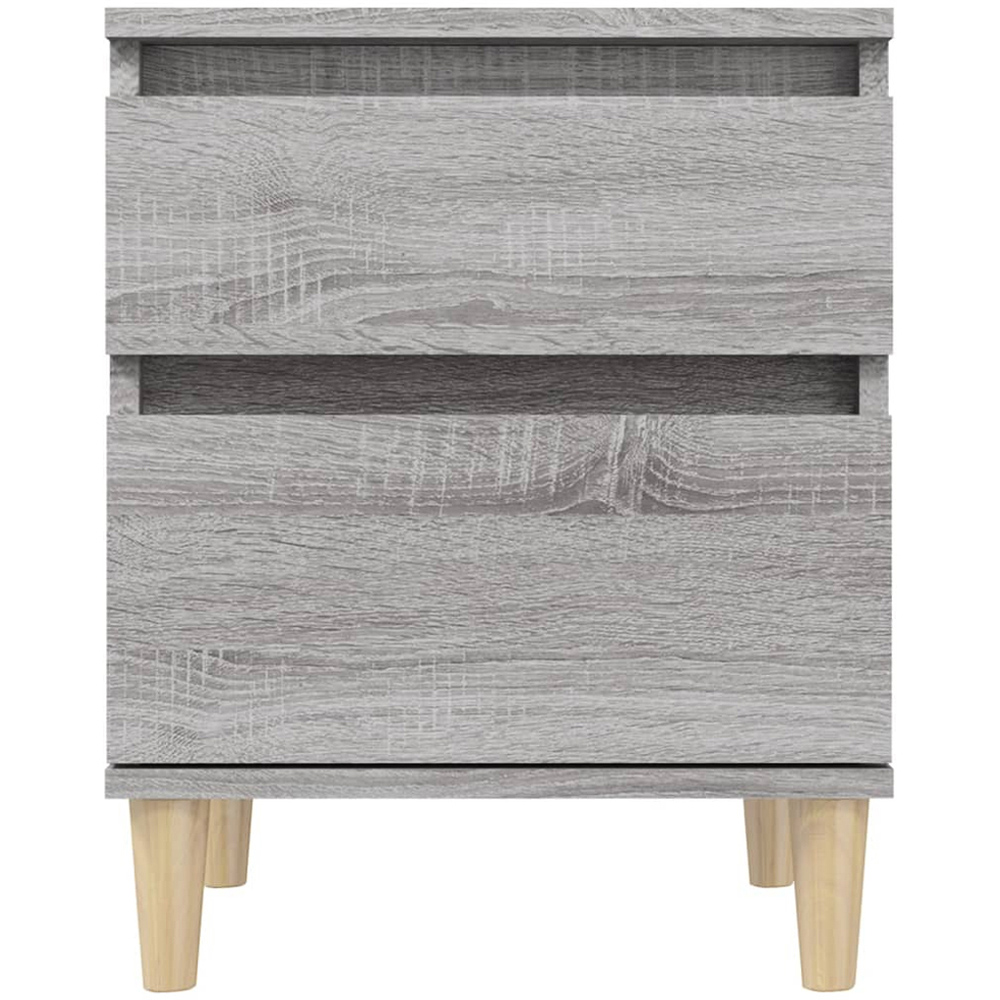 vidaXL Single Drawer Single Door Grey Sonoma Oak Bedside Table Set of 2 Image 5