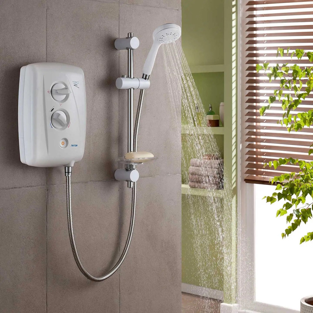 Triton T80Z Fast Fit White and Chrome Electric Shower 9.5kW Image 2