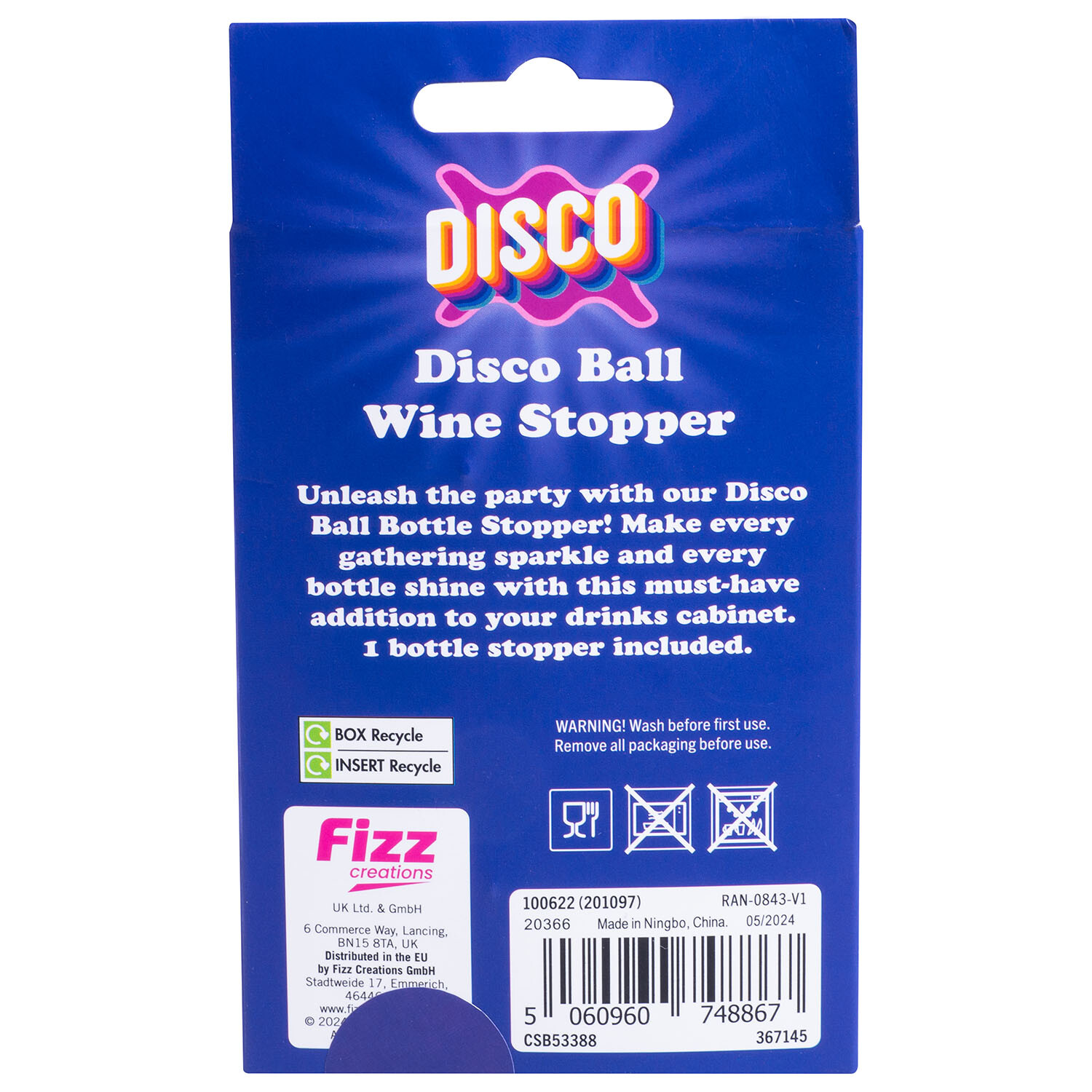 Disco Bottle Stopper - Silver Image 4
